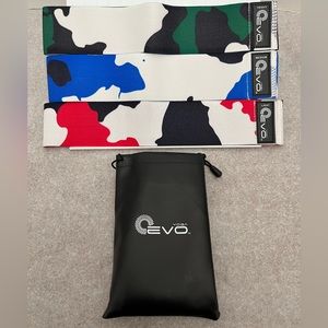EVO Yoga Resistance Bands (Light, Medium, Heavy) with pouch New